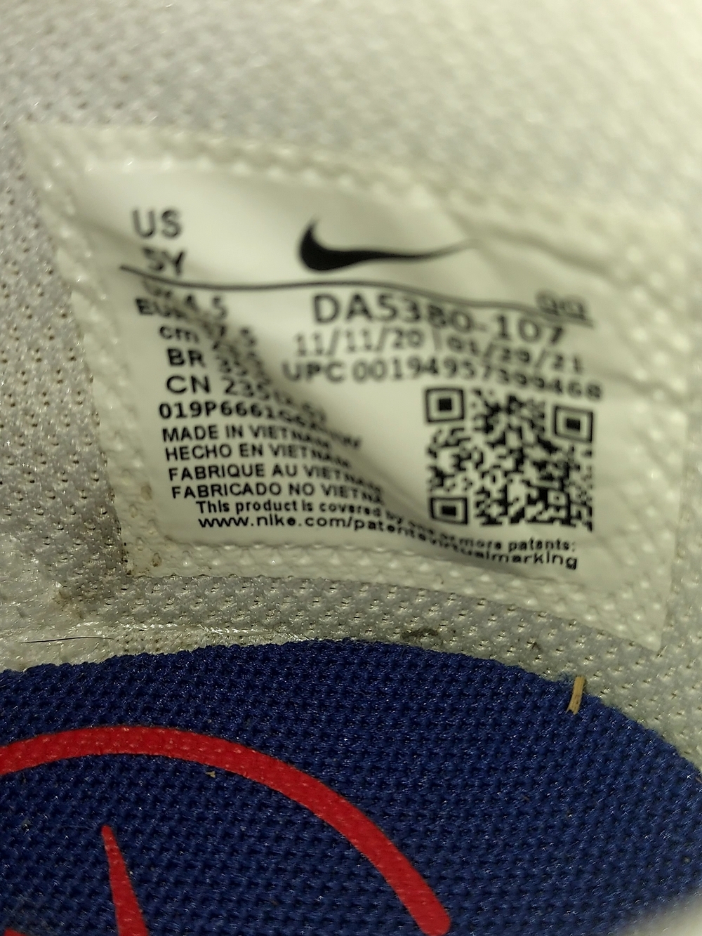 Nike Court Legacy "White/Black/Game Royal" - Picture 5 of 5
